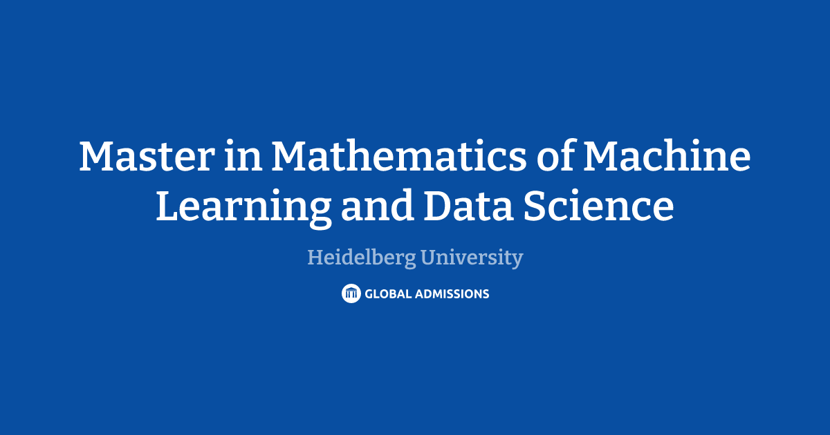 Master in Mathematics of Machine Learning and Data Science at ...