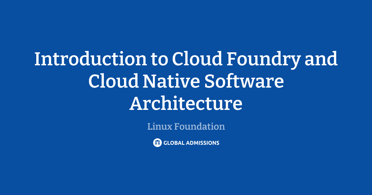 Introduction to Cloud Foundry and Cloud Native Software Architecture at ...