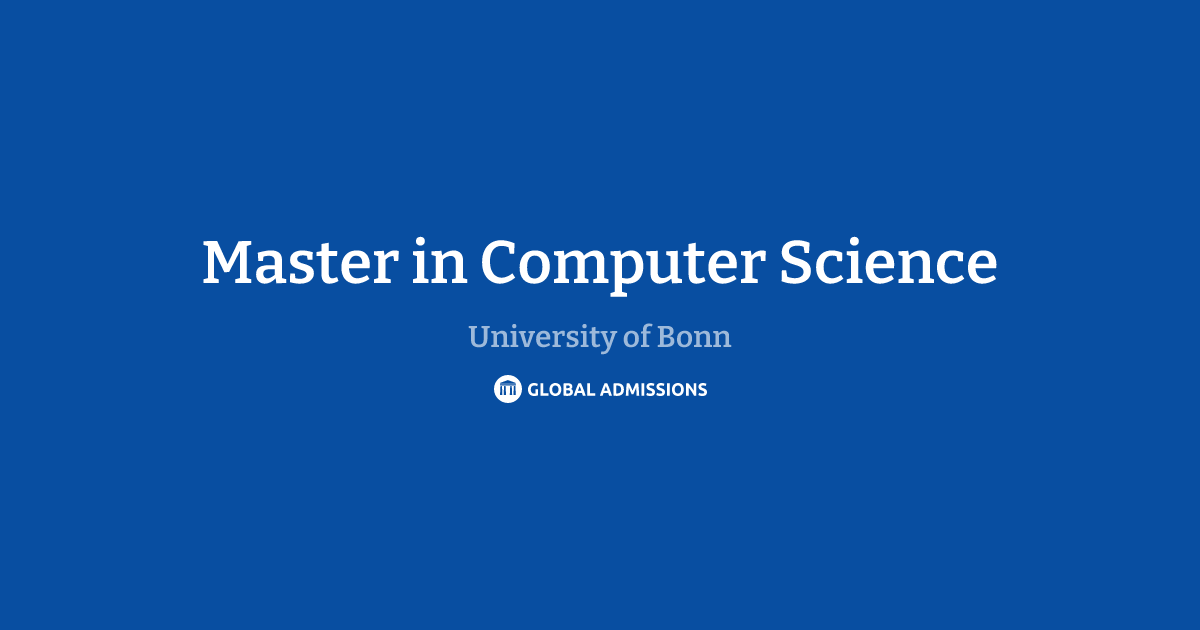 Master in Computer Science at University of Bonn – 2027 Fees & Entry ...