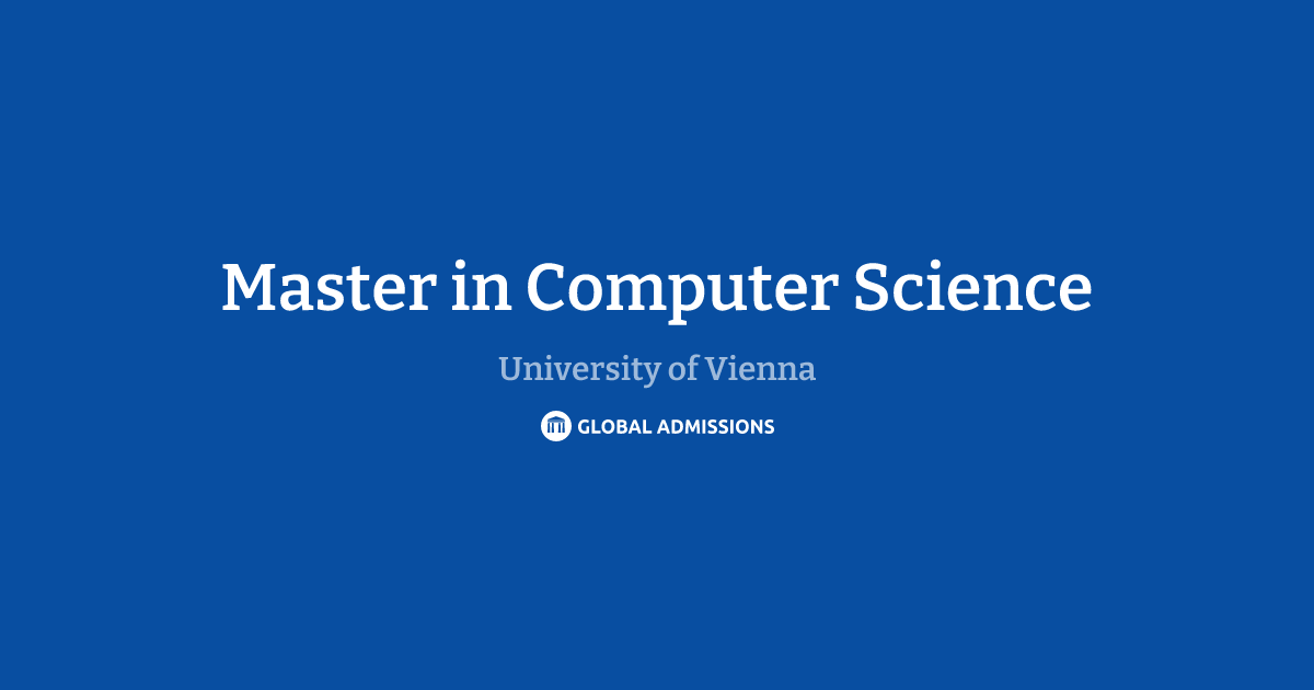 Master in Computer Science at University of Vienna | Global Admissions