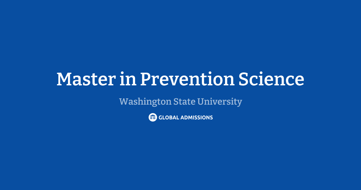 Master in Prevention Science at Washington State University – Global ...