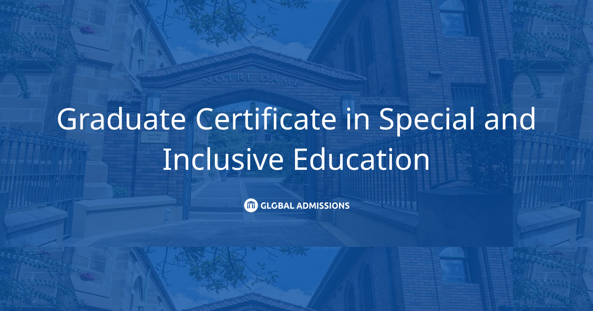 Graduate Certificate in Special and Inclusive Education at University