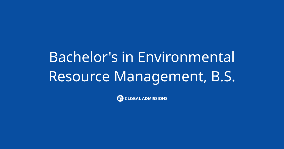 Bachelor's in Environmental Resource Management, B.S. at Penn State