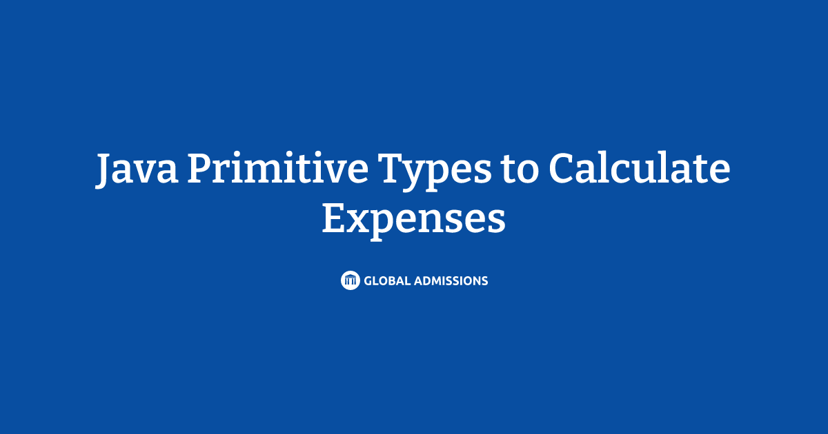 Java Primitive Types to Calculate Expenses at Coursera Project Network ...