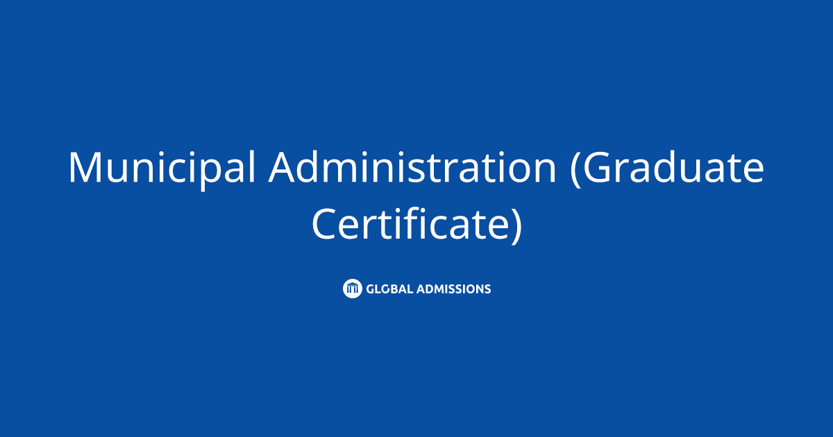 Municipal Administration (Graduate Certificate) at University of Toledo
