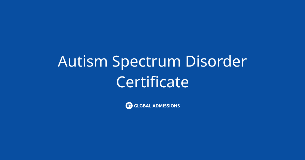 Autism Spectrum Disorder Certificate at University of Minnesota