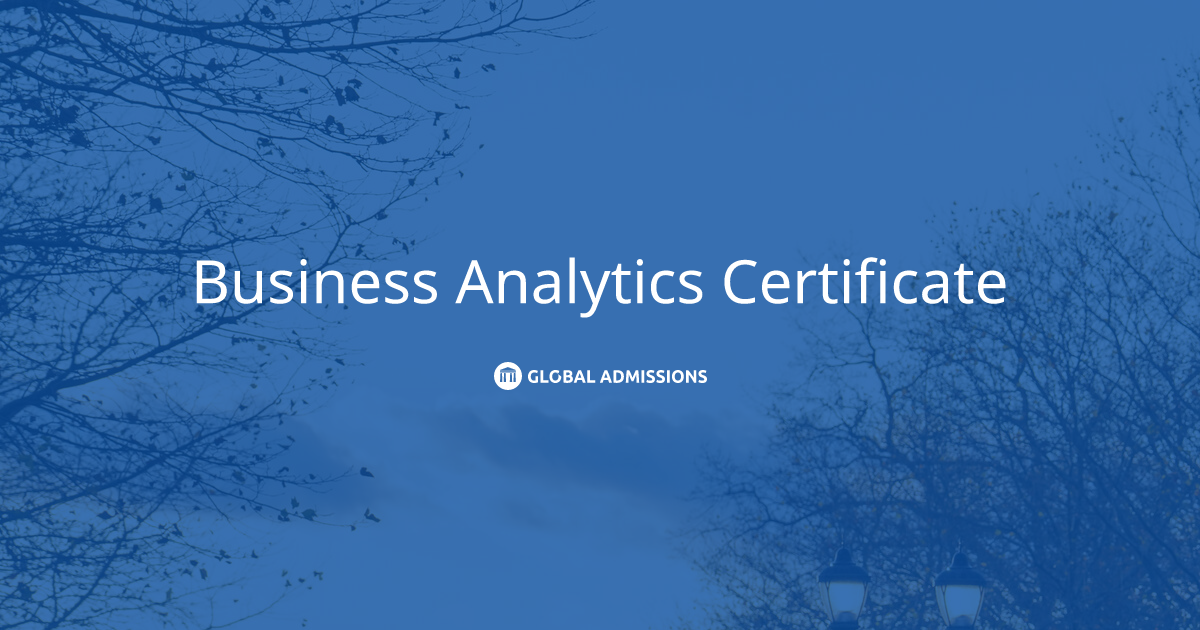 Business Analytics Certificate at Fairfield University Global Admissions Business Analytics Certificate at Fairfield University Global Admissions