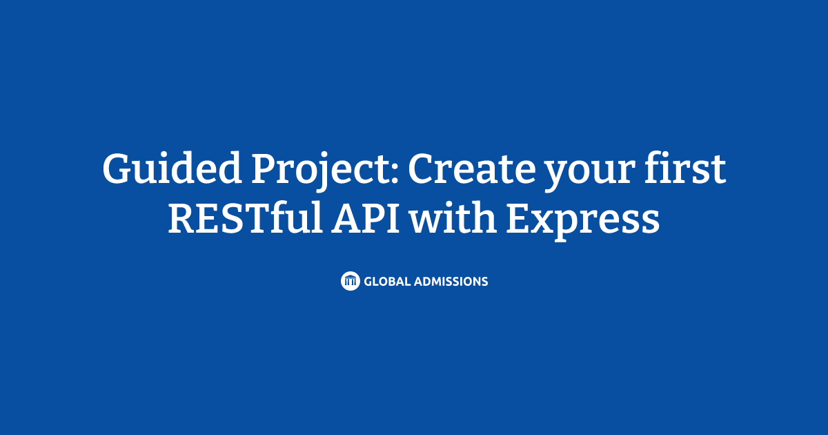 Guided Project: Create your first RESTful API with Express at ...