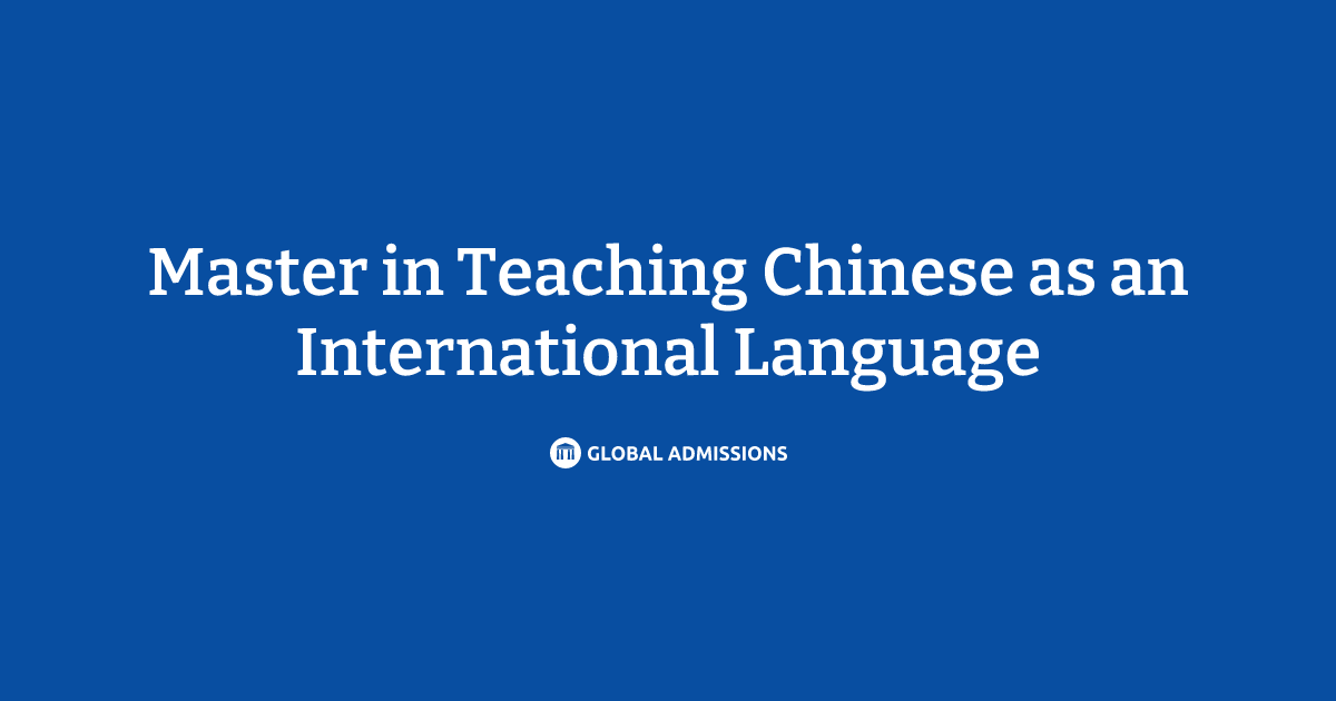 Master in Teaching Chinese as an International Language at Hong Kong ...