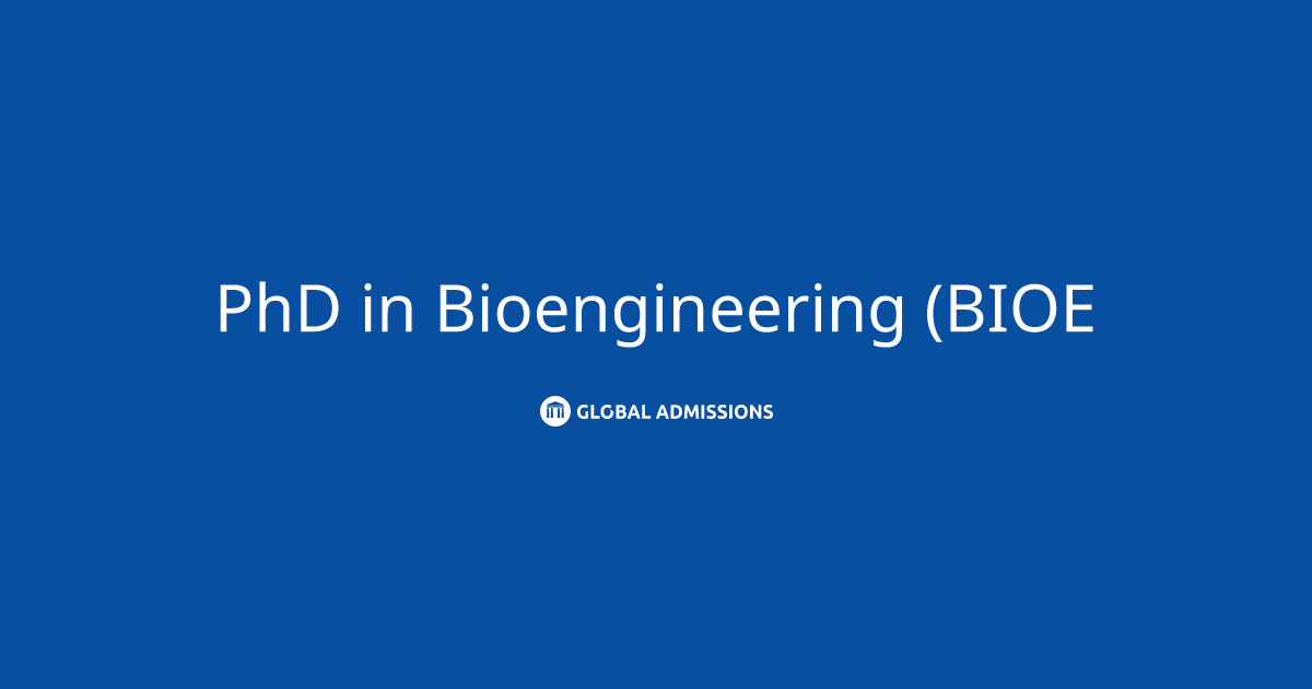 PhD in Bioengineering (BIOE) at University of Maryland, College Park ...