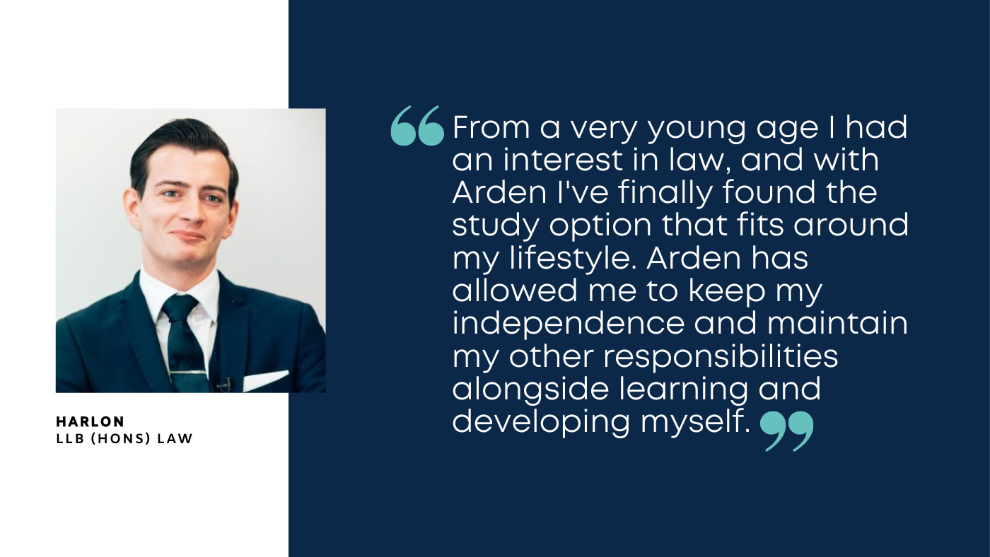Arden University - Testimonial quote by a student
